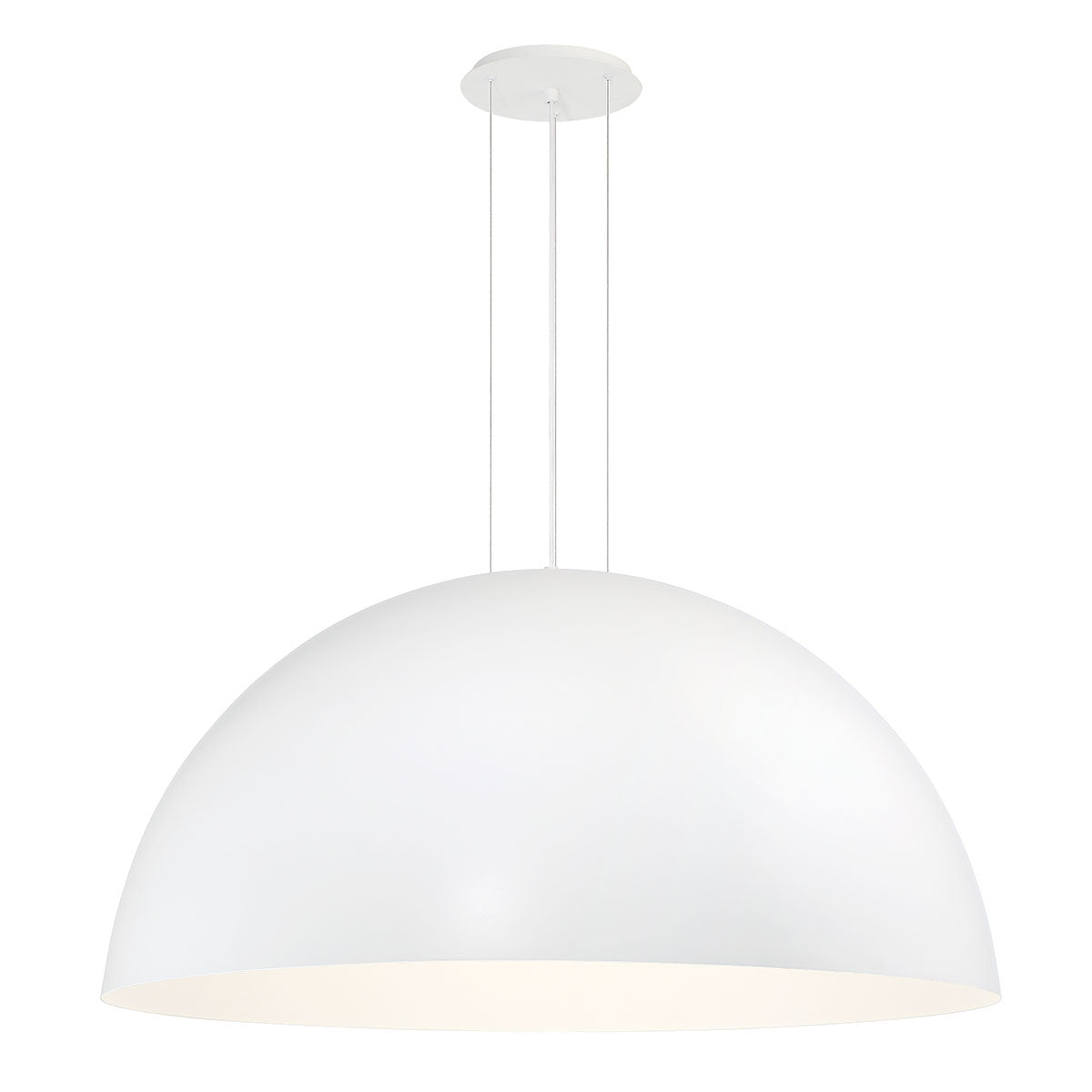 Laverton, Chandelier, 47", Matte White, White Steel