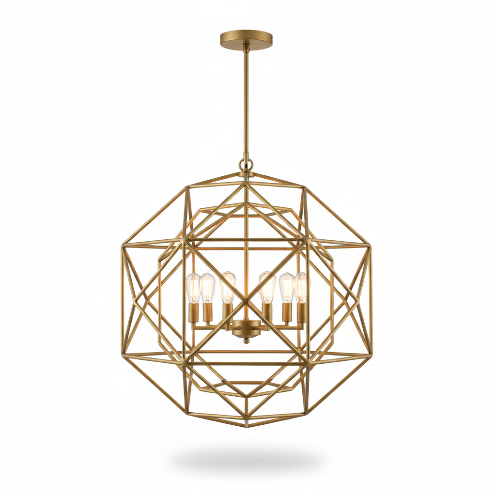 Aurevon Grand Geometric Sphere Chandelier