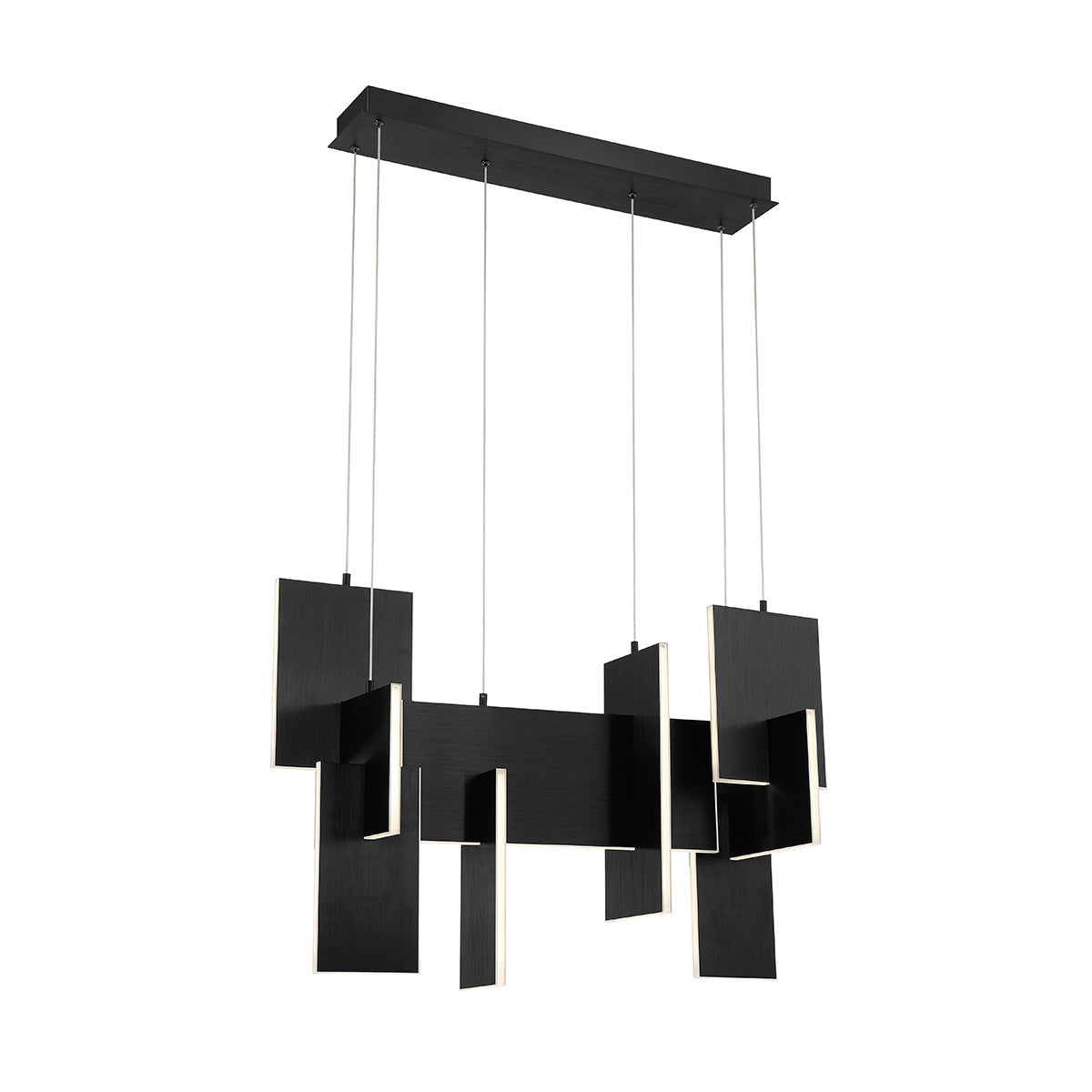 Coburg, Chandelier, 33", Anodized Black