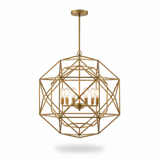Aurevon Grand Geometric Sphere Chandelier