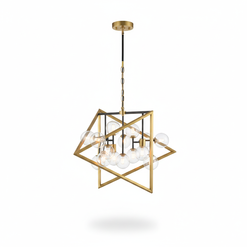 Astrare Geometric Glass Chandelier