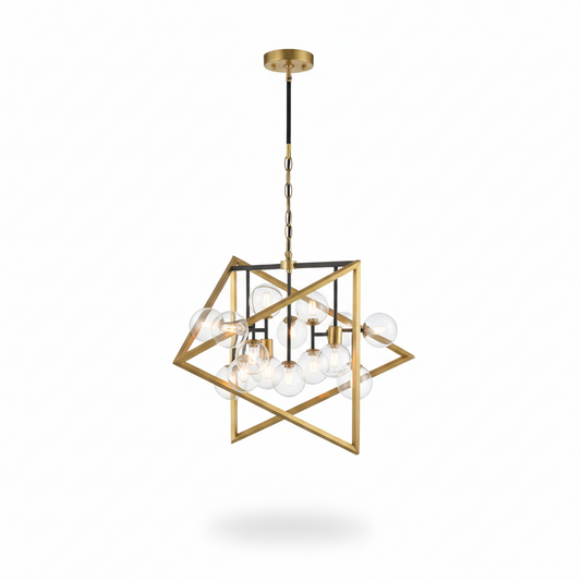 Astrare Geometric Glass Chandelier