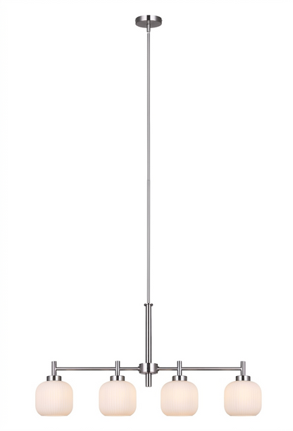 Mallory 4-Light Linear Chandelier – Brushed Nickel