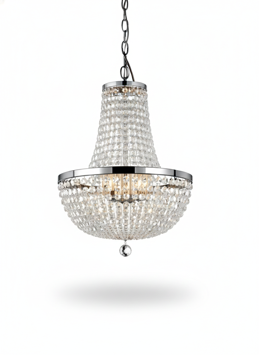 Luxe Cascading Crystal Chandelier