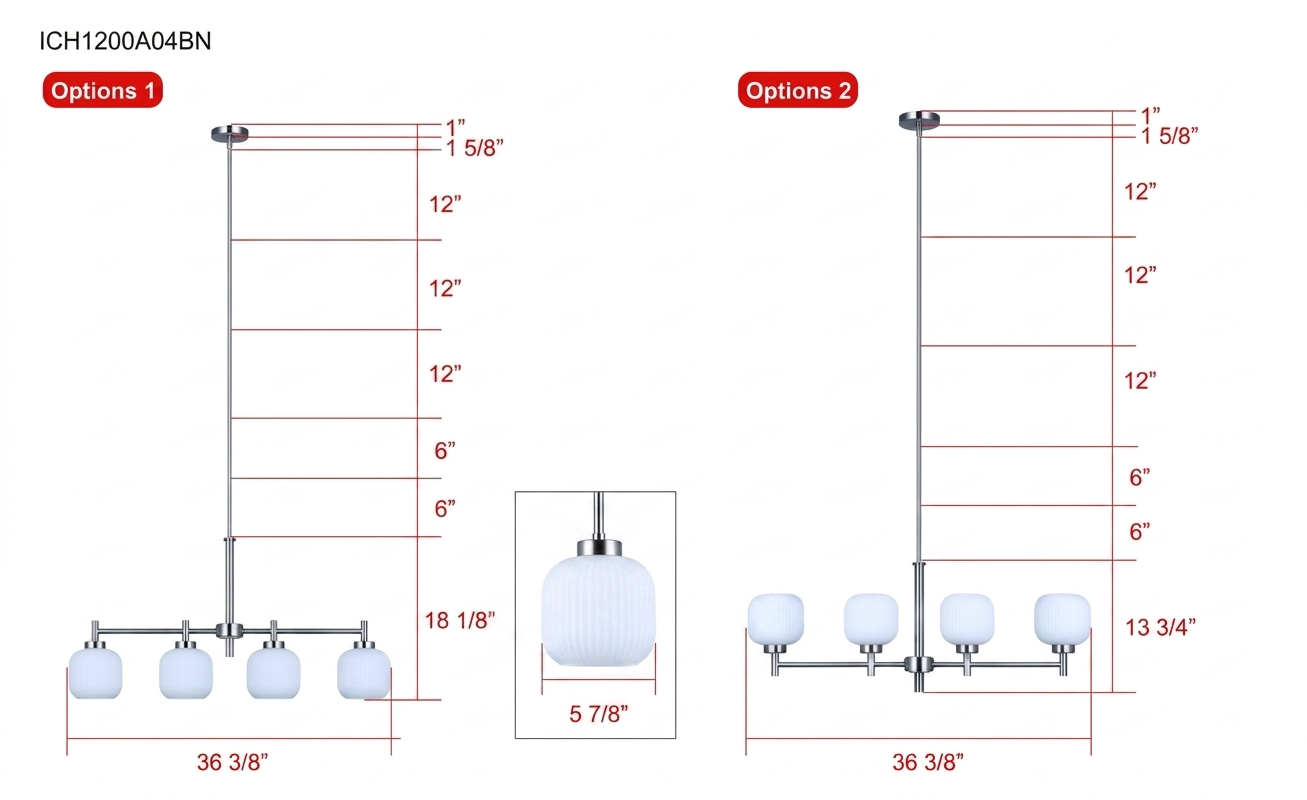 Mallory 4-Light Linear Chandelier – Brushed Nickel