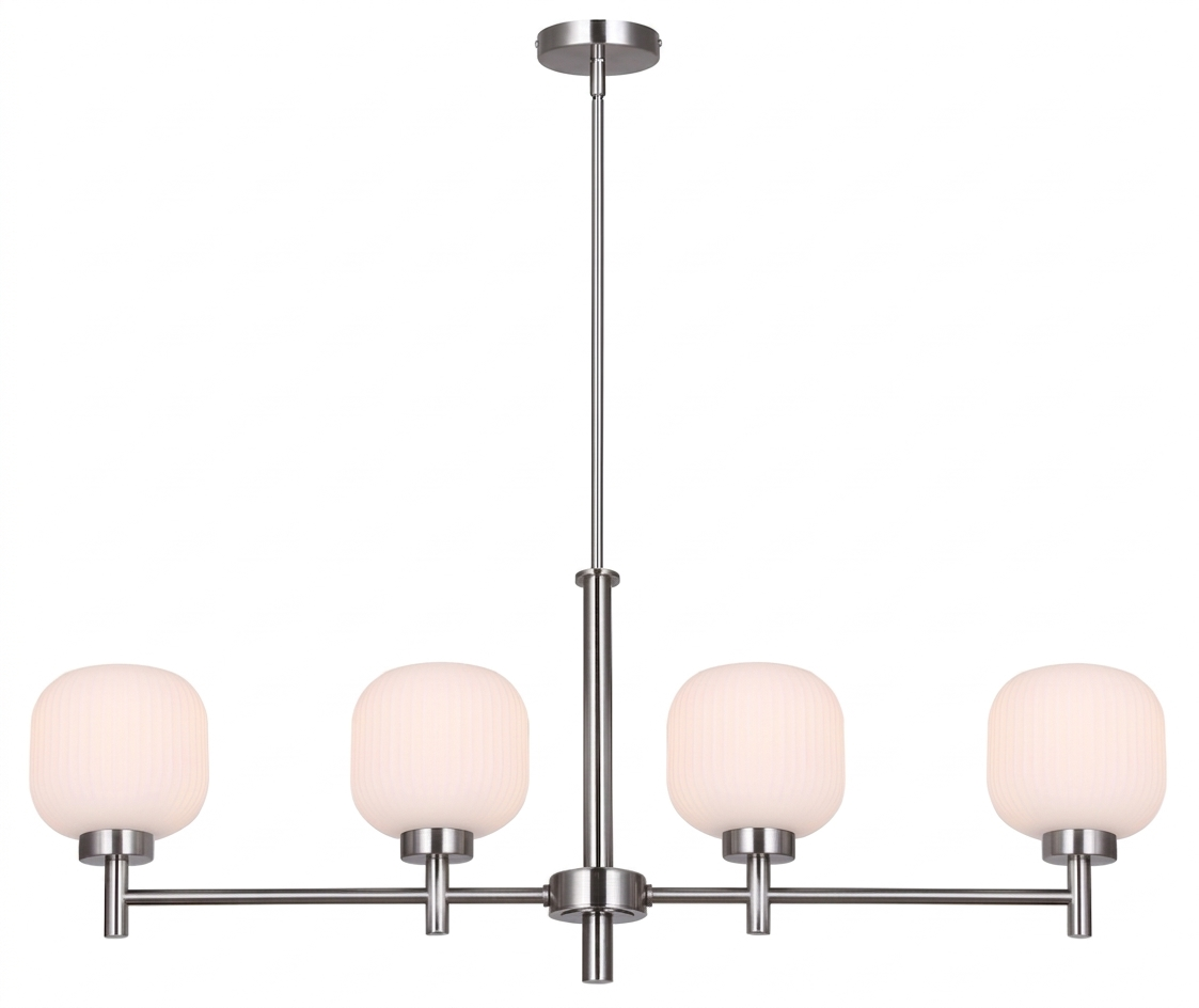 Mallory 4-Light Linear Chandelier – Brushed Nickel