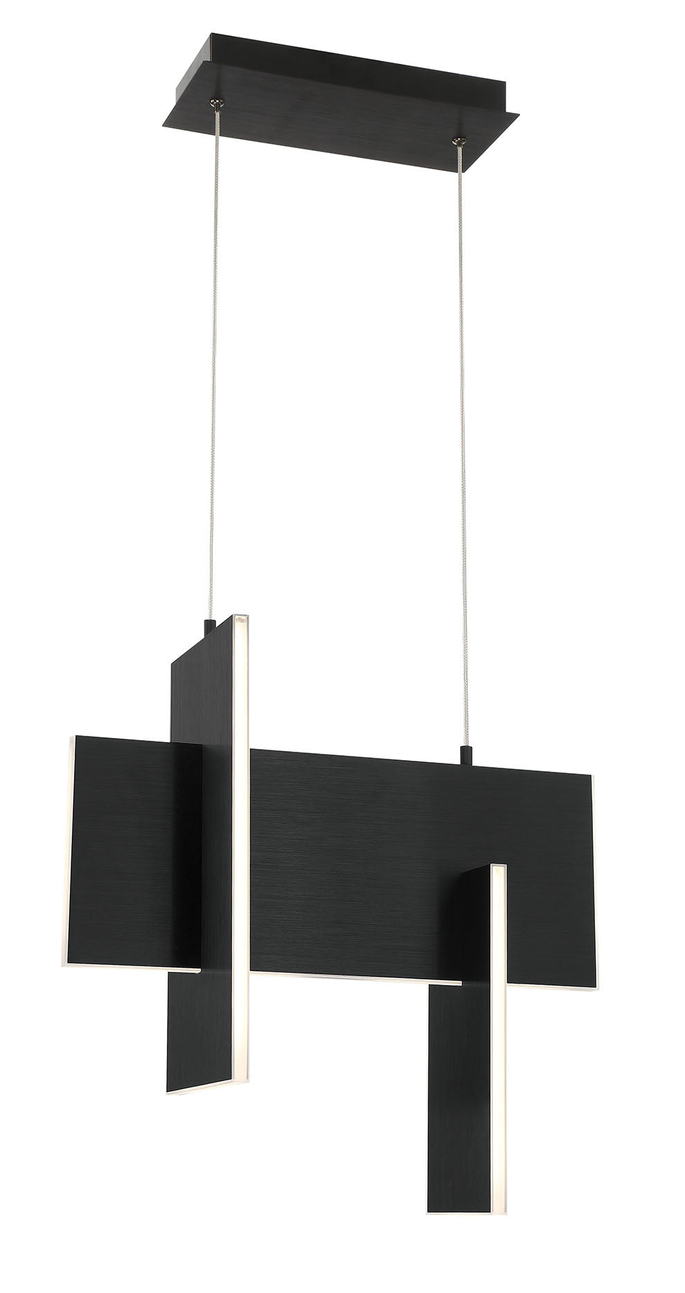 Coburg, Chandelier, 20", Anodized Black