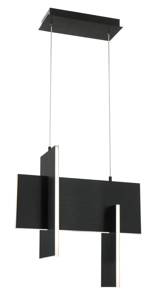 Coburg, Chandelier, 20", Anodized Black