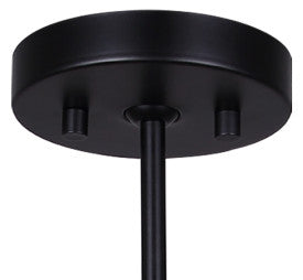 Mackenna 6-Light Chandelier – Matte Black with Alabaster Glass Shades