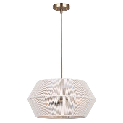 Willow 4-Light Chandelier in Gold with White String Shade