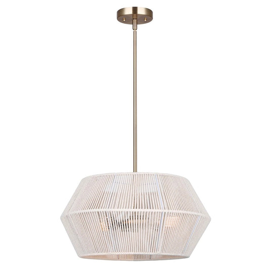 Willow 4-Light Chandelier in Gold with White String Shade
