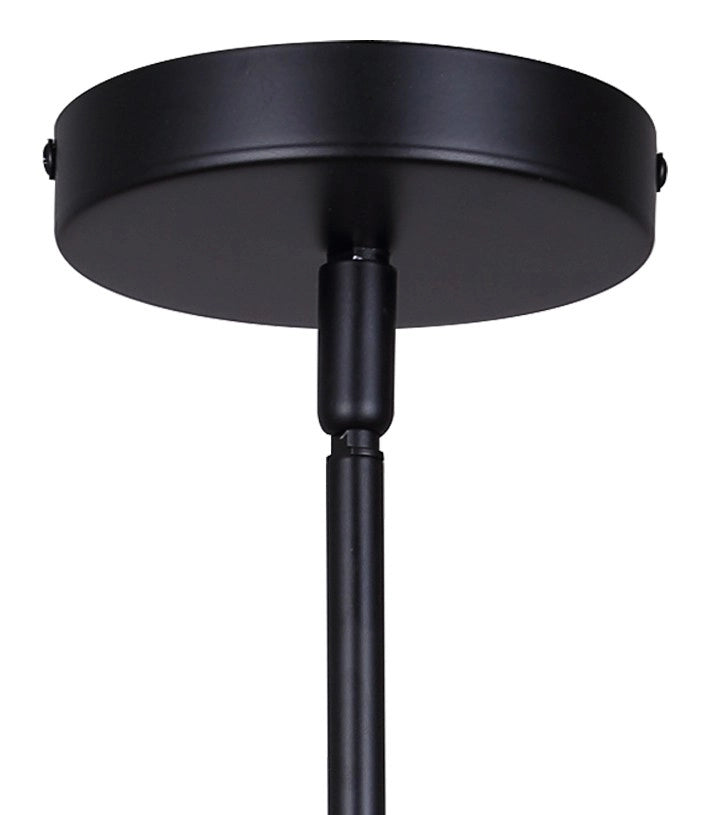 Bellamy 3-Light Chandelier – Matte Black with Black Rattan Shade