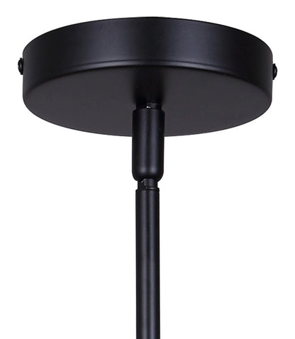 Bellamy 3-Light Chandelier – Matte Black with Black Rattan Shade