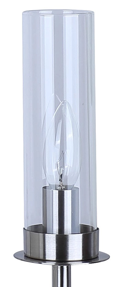 Benson 5-Light Chandelier – Brushed Nickel with Clear Glass Shades