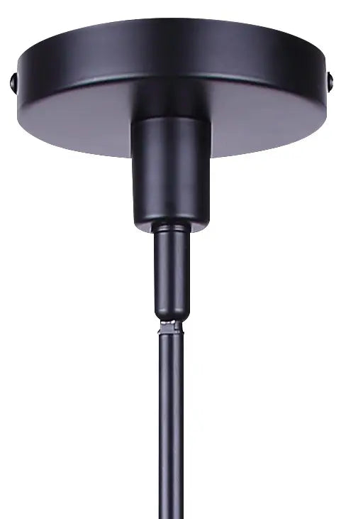 Renzo 4-Light Chandelier – Matte Black with Clear Ribbed Glass