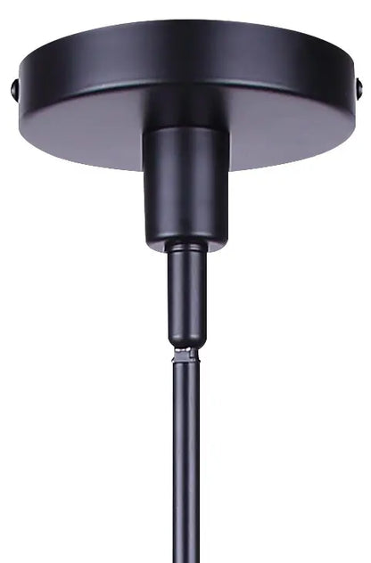 Renzo 4-Light Chandelier – Matte Black with Clear Ribbed Glass