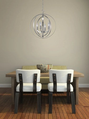 Meridian 4-Light Chandelier – Brushed Nickel