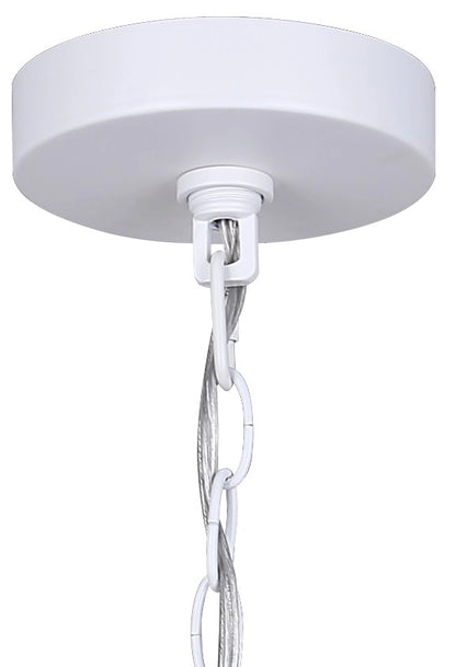 Daisey 5-Light Chandelier – Matte White with Natural Rattan Shades