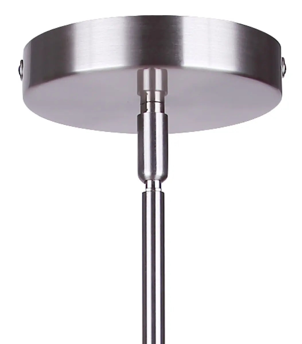 Evienne 3-Light Chandelier – Brushed Nickel with Pink Ribbed Shade