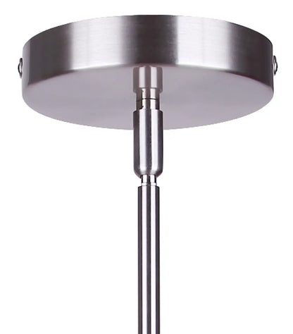 Evienne 3-Light Chandelier – Brushed Nickel with Pink Ribbed Shade