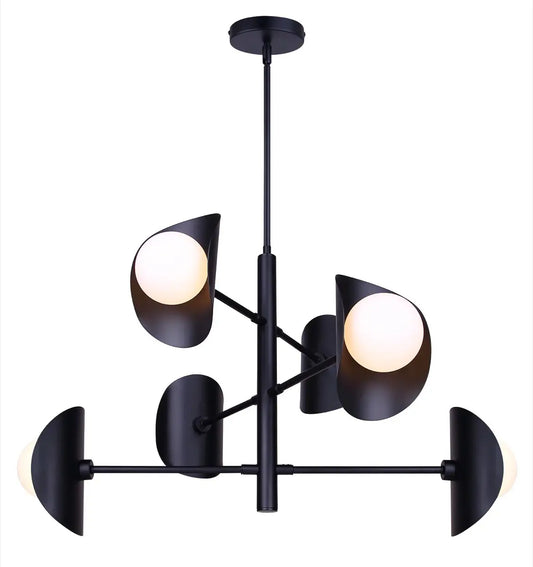 Arion 6-Light Chandelier – Matte Black