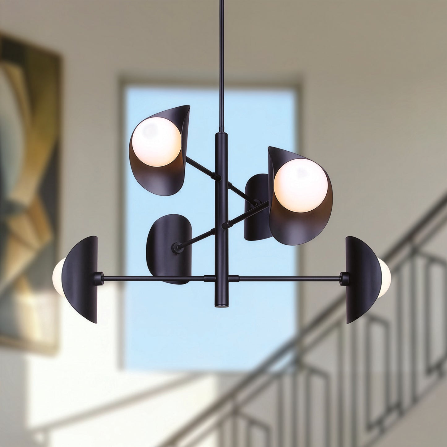 Arion 6-Light Chandelier – Matte Black