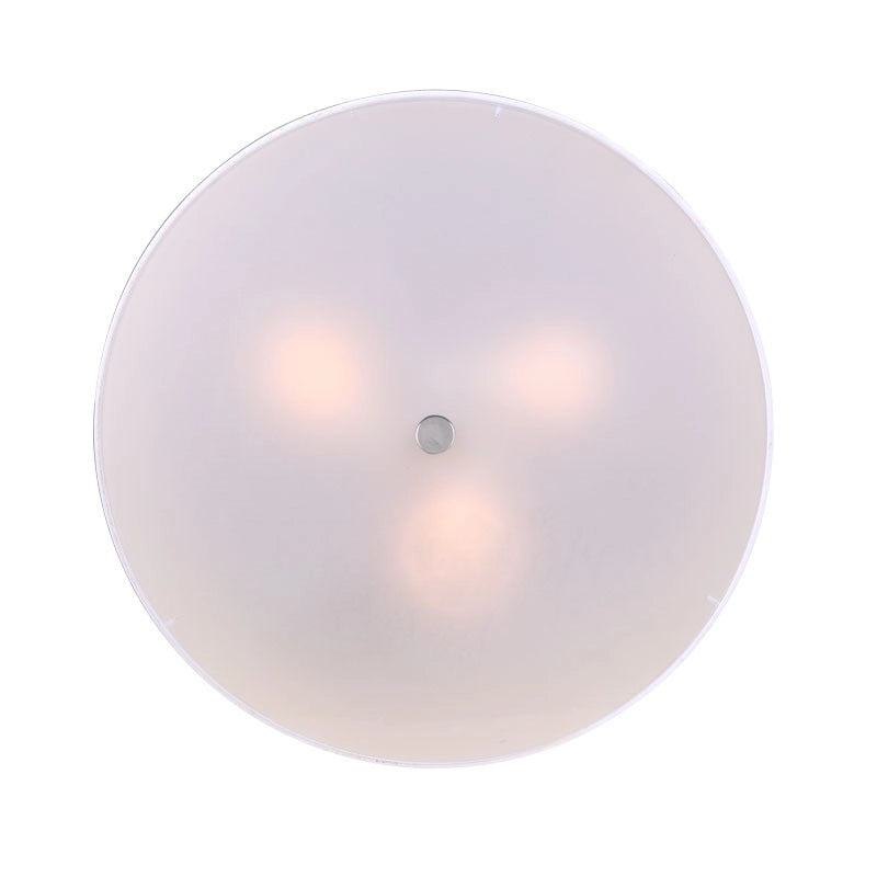 River 3-Light Chandelier – Brushed Nickel with Fabric Shade and Frosted Glass Diffuser