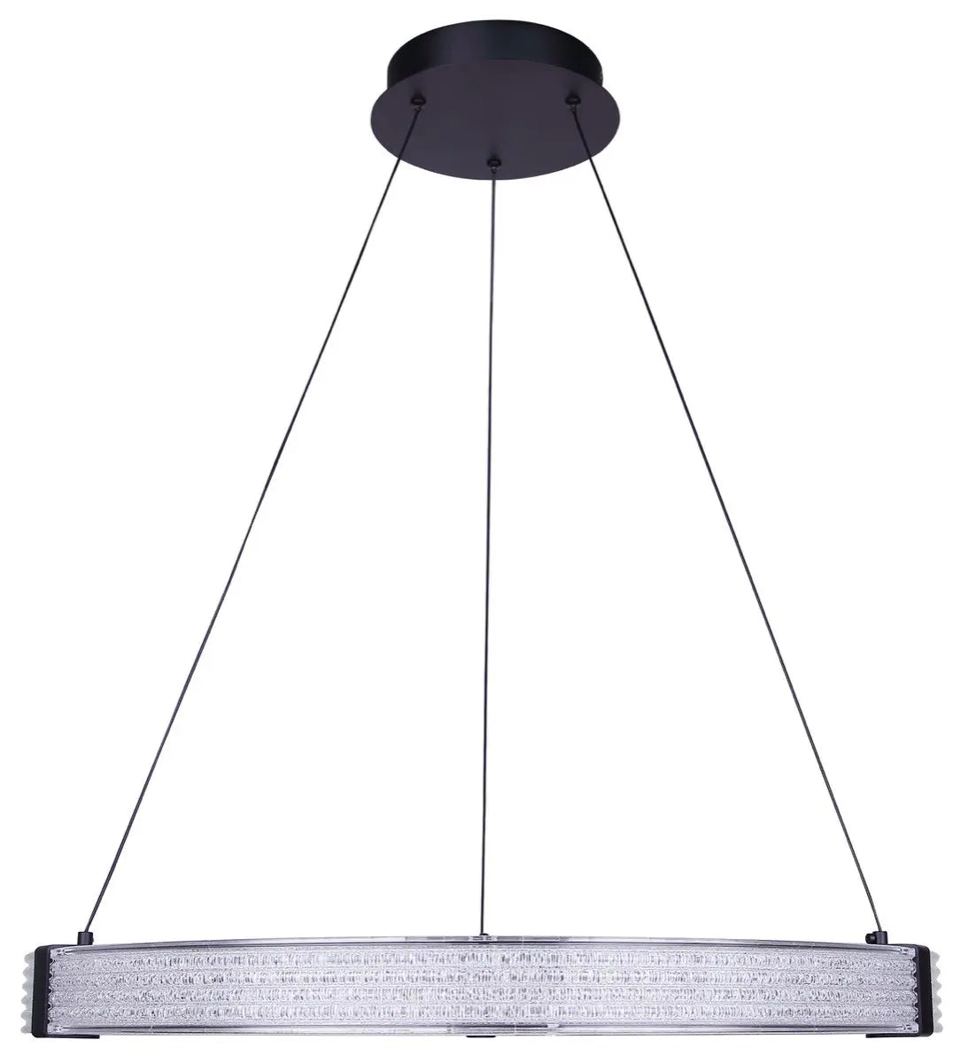 Solance LED Chandelier – Matte Black with Acrylic Shade