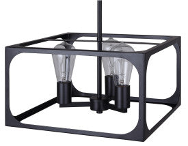 Zelie 3-Light Chandelier – Matte Black